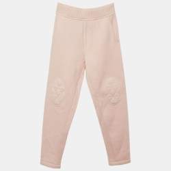 Pre Owned Loro Piana Light Pink Cashmere Padded Patch Detail Pants 4Yrs