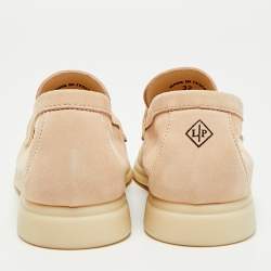 Pre Owned Loro Piana Summer Charms Walk Size 32 Pink Suede Loafers