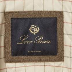 مملوكة مسبقًا Loro Piana Brown Cashmere Icer Parka Jacket 10Yrs