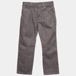 مملوكة مسبقًا جينز سكيني دنيم رمادي لويس فويتون أطفال/محيط الخصر 20 بوصة