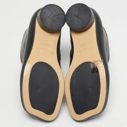 Pre Owned حذاء جزمة بكعب مارتن مارجيلا جلد أسود مقاس 29