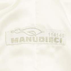 مملوكة مسبقًا Manudieci Kids Ecru Embellished Detail Synthetic Detachable Hood Down Jacket 10Y