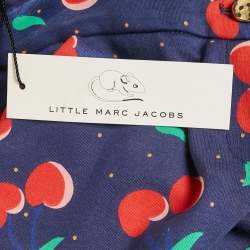 Pre Owned Little Marc Jacobs Blue Hearts Print Cotton Pants 8Yrs
