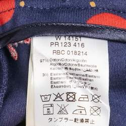 Pre Owned Little Marc Jacobs Blue Hearts Print Cotton Pants 8Yrs