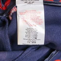 Pre Owned Little Marc Jacobs Blue Hearts Print Cotton Pants 8Yrs