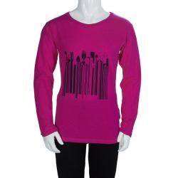 Little Marc Jacobs Pink Printed  Long Sleeve T-Shirt 8 Yrs