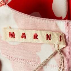 Marni Kids Red Printed Cotton Shift Dress Size 10 Yrs