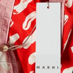 Marni Kids Red Printed Cotton Shift Dress Size 10 Yrs
