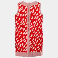 Marni Kids Red Printed Cotton Shift Dress Size 10 Yrs