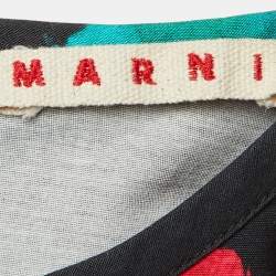 Pre Owned Marni Kids Black Printed Cotton Dress 10 Yrs 