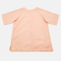 Pre Owned Marni Kids Peach Cotton Button Detail Top Size 12 Yrs