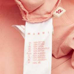 Pre Owned Marni Kids Peach Cotton Button Detail Top Size 12 Yrs