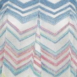 Pre Owned Missoni Multicolor Zig Zag Lurex Knit Sleeveless Dress 12 Yrs