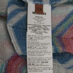 Pre Owned Missoni Multicolor Zig Zag Lurex Knit Sleeveless Dress 12 Yrs