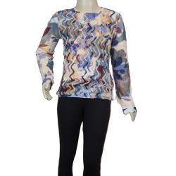 مملوكة مسبقًا Missoni Multicolor Mesh Applique Long Sleeve T-Shirt 8 Yrs