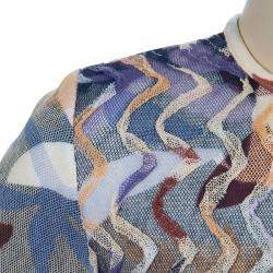 مملوكة مسبقًا Missoni Multicolor Mesh Applique Long Sleeve T-Shirt 8 Yrs