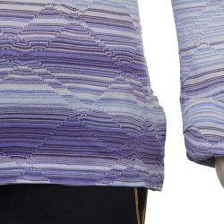 Pre Owned Missoni Purple Striped Long Sleeve Collared T-Shirt 10 Yrs