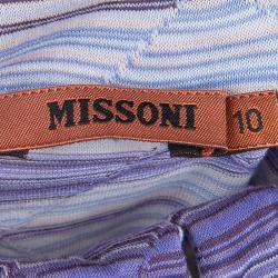 Pre Owned Missoni Purple Striped Long Sleeve Collared T-Shirt 10 Yrs