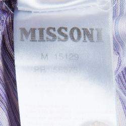 Pre Owned Missoni Purple Striped Long Sleeve Collared T-Shirt 10 Yrs