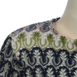 Missoni Multicolor Crochet Embroidered Long Sleeve Sweater 4 Yrs