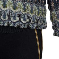 Missoni Multicolor Crochet Embroidered Long Sleeve Sweater 4 Yrs