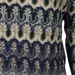 Missoni Multicolor Crochet Embroidered Long Sleeve Sweater 4 Yrs