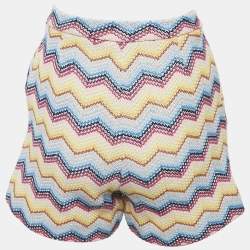 Missoni Kids Multicolor Chevron Pattern Knit Shorts 14 Yrs