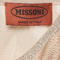 Pre Owned Missoni Kids Beige Lurex Knit and Tulle Dress 10Yrs