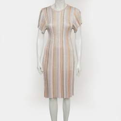 Pre Owned Missoni Kids Pastel Sequin Rib Knit Short Dress 12Yrs