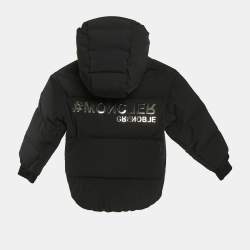 Moncler Grenoble Kids Black Nylon Zip-Up Puffer Jacket 4 Yrs
