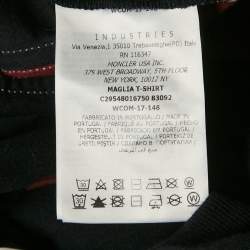 Pre Owned Moncler Navy Blue Logo Applique Jersey T-Shirt 8 Yrs 