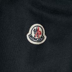 Moncler Kids Navy Blue Printed Cotton Hoodie Sweatshirt 10 Yrs