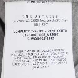 Pre Owned Moncler Grey Jersey Logo Patch T-Shirt 6 Yrs