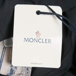 Moncler Kids Navy Blue St Moritz Print Jersey T-Shirt 10 Yrs 