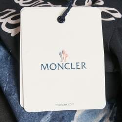 Moncler Kids Navy Blue St Moritz Print Jersey T-Shirt 10 Yrs 