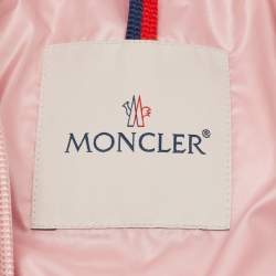 Moncler Kids Pink Synthetic Sharon Hooded Down Jacket 9/12M