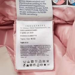 Moncler Kids Pink Synthetic Sharon Hooded Down Jacket 9/12M