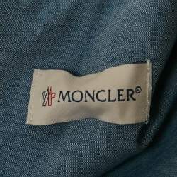 Pre Owned Moncler Kids Blue Lace Trim Chambray Mini Dress 8Yrs 