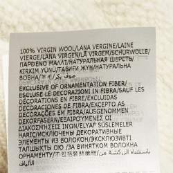 مملوكة مسبقًا سترة بأغطية رأس محبوكة صوفية بلون الكريم مونكلير للأطفال 6 سنوات