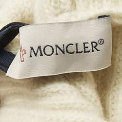 مملوكة مسبقًا سترة بأغطية رأس محبوكة صوفية بلون الكريم مونكلير للأطفال 6 سنوات