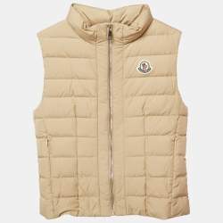 Pre Owned Moncler Beige Synthetic Down Gilet 10Yrs