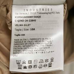 Pre Owned Moncler Beige Synthetic Down Gilet 10Yrs