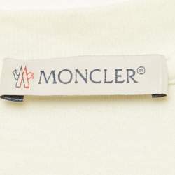 Moncler Kids Off White Printed Jersey T-Shirt 12 Yrs 