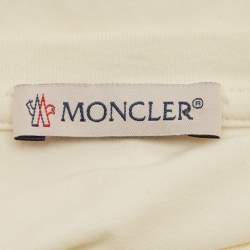 Pre Owned Moncler Cream Embroidered Cotton Long Sleeve T-Shirt 14 Yrs