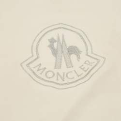 Pre Owned Moncler Cream Embroidered Cotton Long Sleeve T-Shirt 14 Yrs
