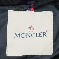 Pre Owned Moncler Kids Fur Trim Nylon Down Snowsuit 18/24M