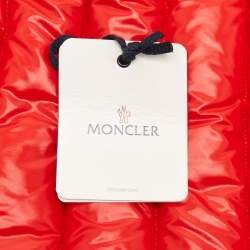مملوكة مسبقًا Moncler Red Nylon Quilted Jacket 10Yrs