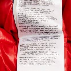 مملوكة مسبقًا Moncler Red Nylon Quilted Jacket 10Yrs