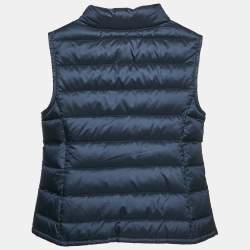 مملوكة مسبقًا Moncler Navy Blue Nylon New Amaury Packable Down Jacket 4Yrs