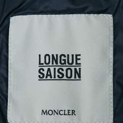 مملوكة مسبقًا Moncler Navy Blue Nylon New Amaury Packable Down Jacket 4Yrs
